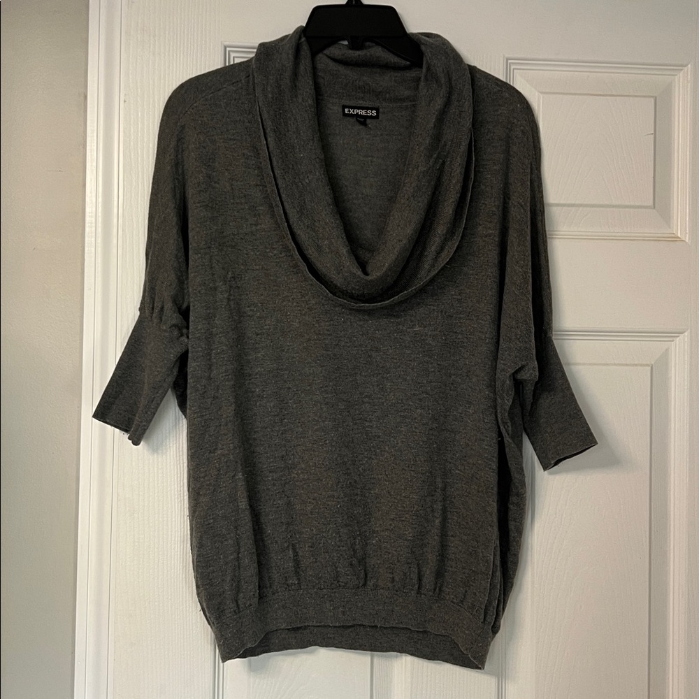 Express cowl neck 3/4 sleeve sweater - medium